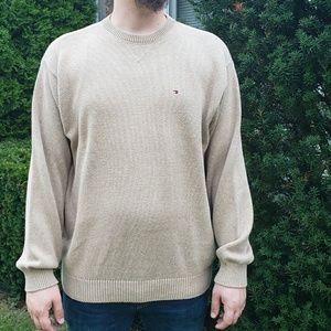 Tommy Hilfiger beige oversized grandpa sweater